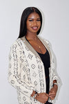 Authentic Women Mudcloth Jackets Blazer Brown/ White Size M Customizable in different sizes